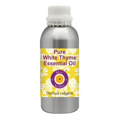 dve herbes Pure White Thyme Essential Oil (Thymus vulgaris) Natural Therapeutic Grade Steam Distilled 630ml (21 oz)