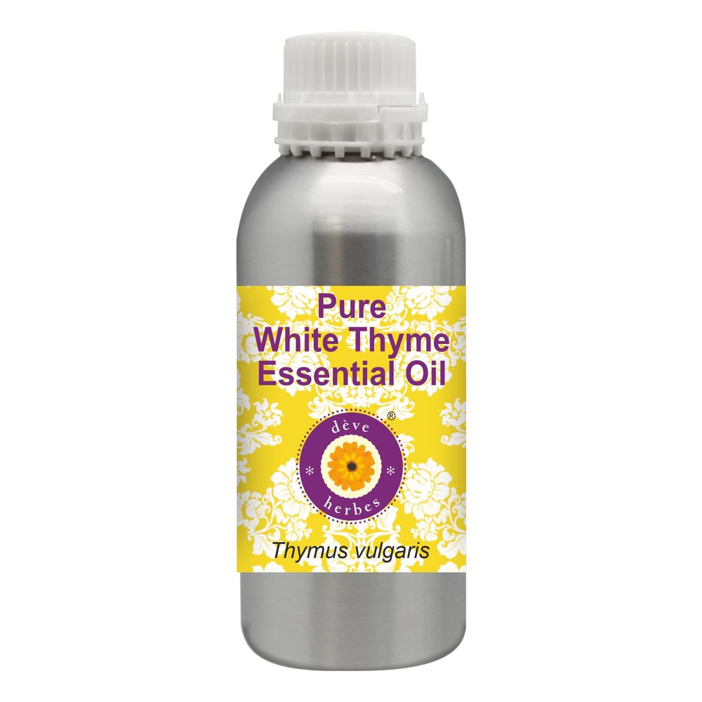dve herbes Pure White Thyme Essential Oil (Thymus vulgaris) Natural Therapeutic Grade Steam Distilled 630ml (21 oz)