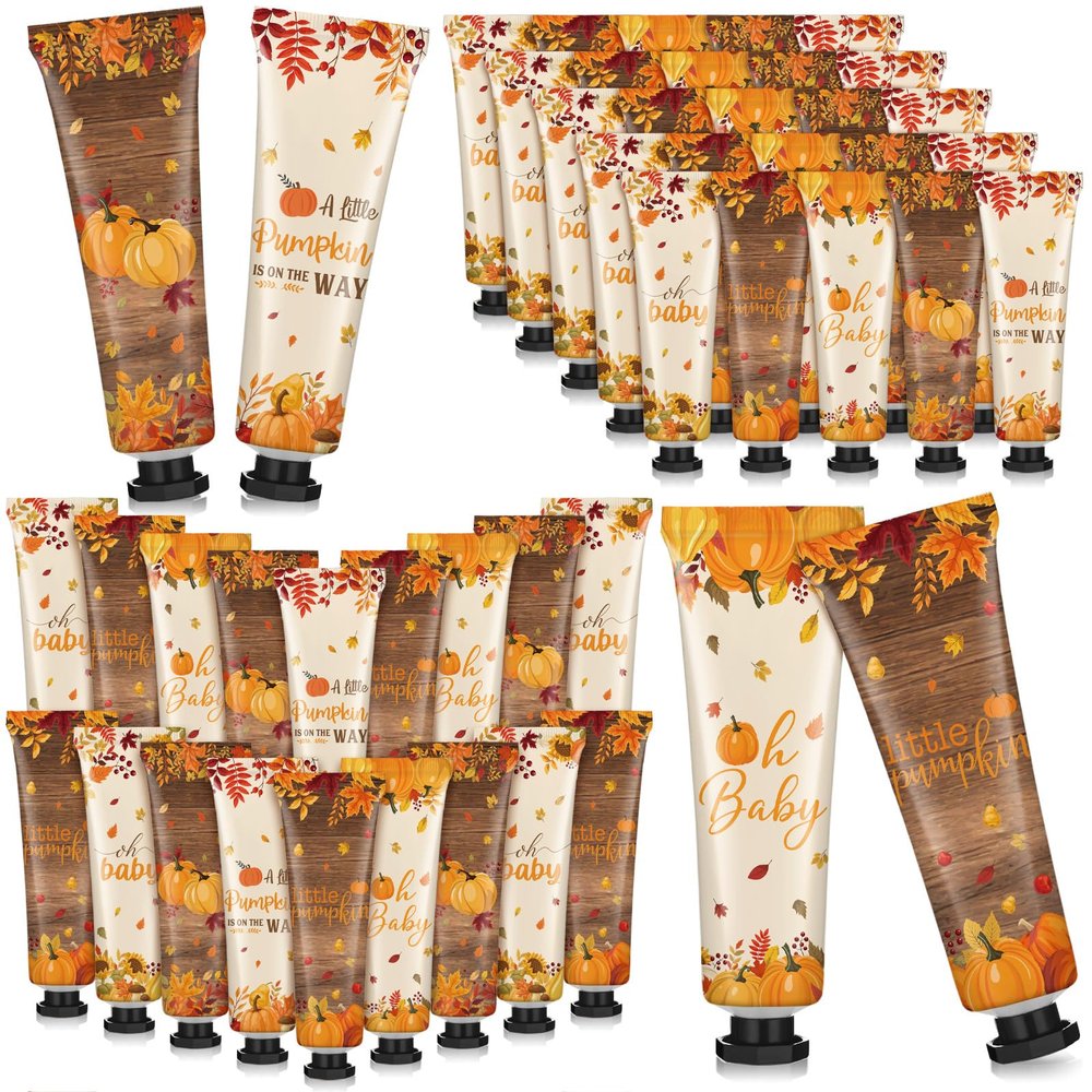 Dansib 40 Pcs Thanksgiving Baby Shower Hand Cream Bulk Hand Cream Gifts a Little Pumpkin Baby Shower Party Favors for Guests Travel Size Lotion Autumn Thanksgiving Wedding Birthday Party Supplies