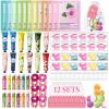 120 PCS Spa Party Supplies for Girls, Spa Party Favors Include Face Masks Skincare, Hand Cream, Lip Balm, Under Eye Patches, Lip Mask, Foot Bath Bombs, Bulk Birthday Sleepover Party Supplies for Women view 1