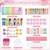 120 PCS Spa Party Supplies for Girls, Spa Party Favors Include Face Masks Skincare, Hand Cream, Lip Balm, Under Eye Patches, Lip Mask, Foot Bath Bombs, Bulk Birthday Sleepover Party Supplies for Women view 2
