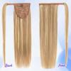 20 Inch Human Hair Ponytail 80g Long Wrap Around Ponytail Ash Blonde Bleach Blonde Real Hair Ponytail Extension for Women(20inch,80g Ash Blonde-Bleach Blonde) view 2