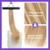 20 Inch Human Hair Ponytail 80g Long Wrap Around Ponytail Ash Blonde Bleach Blonde Real Hair Ponytail Extension for Women(20inch,80g Ash Blonde-Bleach Blonde) view 4