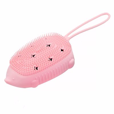 AUTSUPPL Silicone Shower Brush Hook Dual-Sided Bath Body Scrubber for Adults and Boys and Girls Back Exfoliating Brush for Smooth Skin for Home Bathing