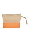Jucobee 4-Pack Orange Jute Organizer Pouches  Multipurpose Zippered Bags for Makeup & Toiletries | Raw-Finish Interior, Sturdy & Convenient for Travel  5.9 H x 9.45 W x 2.95 B view 2