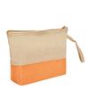 Jucobee 4-Pack Orange Jute Organizer Pouches  Multipurpose Zippered Bags for Makeup & Toiletries | Raw-Finish Interior, Sturdy & Convenient for Travel  5.9 H x 9.45 W x 2.95 B view 4