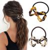 2 Pcs Tortoise Shell Hair Ties Bowknot Hair Scrunchies Elastic Hair Bands Styling Stretchy Ponytail Holders Hair Accessories for Women and Girls view 1