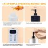 Massage Oil Warmer heater,oil warmer for massage,lotion Warmer for Spa,Salon and Barber Shops,with 2 Oil Bottle Dispenser,1 White funnel,Atmosphere lights,Temperature control,Time delay start,Black view 2