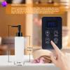 Massage Oil Warmer heater,oil warmer for massage,lotion Warmer for Spa,Salon and Barber Shops,with 2 Oil Bottle Dispenser,1 White funnel,Atmosphere lights,Temperature control,Time delay start,Black view 4