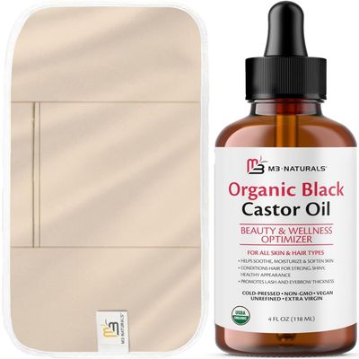 Castor Oil Pack Kit with Organic Cotton Body Wrap & Organic Pure Castor Oil