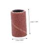 100pcs 180 Grit Sanding Bands for Nail Drill, Brown Abrasive Sleeves view 2