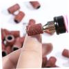 100pcs 180 Grit Sanding Bands for Nail Drill, Brown Abrasive Sleeves view 3