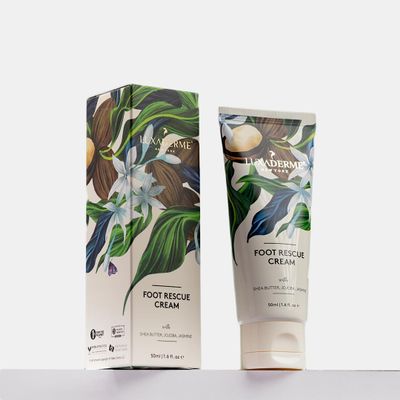 Lu-xaDerme' Korean Foot Moisturizing Cream | Hydrating Care for Dry, Rough Feet | With Shea Butter, Jojoba & Jasmine | Softens & Smooths Skin | 50 ml (Pack of 1)