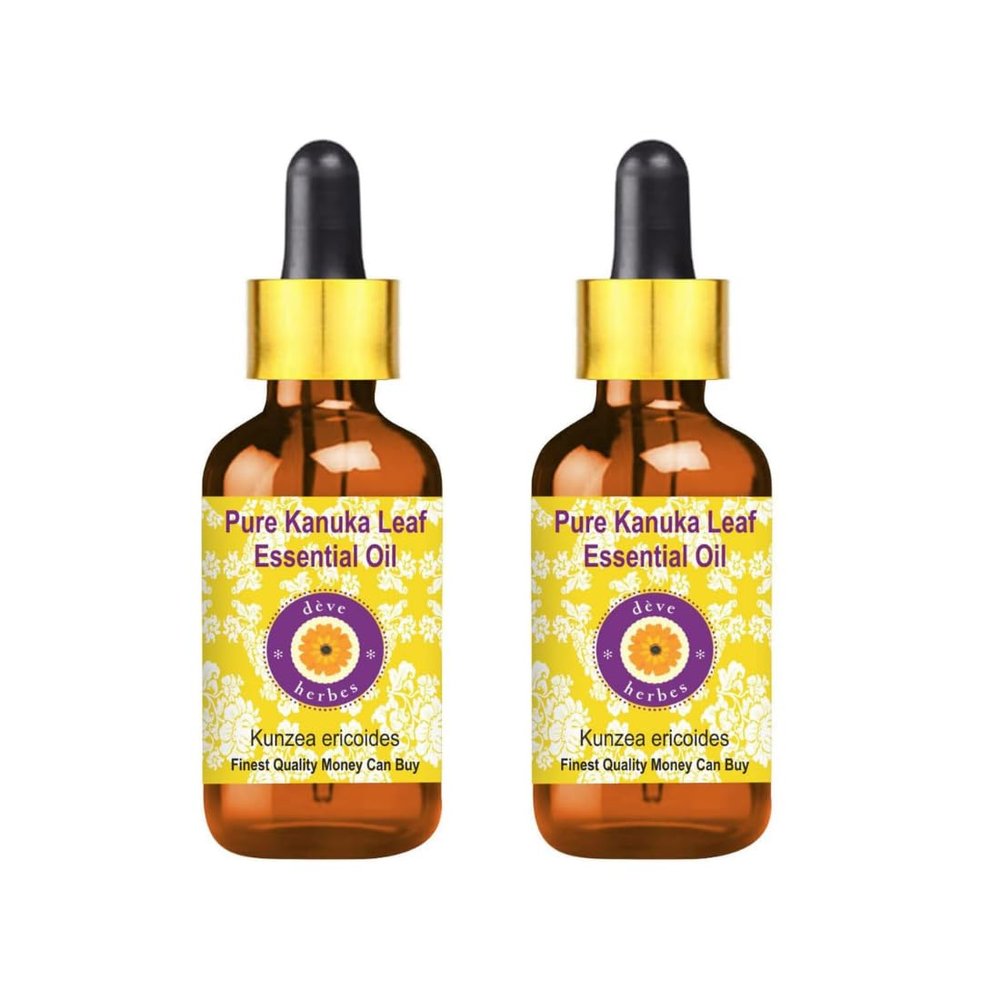 dve herbes Kanuka Essential Oil (Kunzea ericoides) with Glass Dropper Pure | Non-Sticky | Non-Greasy | Lightweight | Men & Women | All Skin Types | Steam Distilled 5ml X 2 (0.33 oz)
