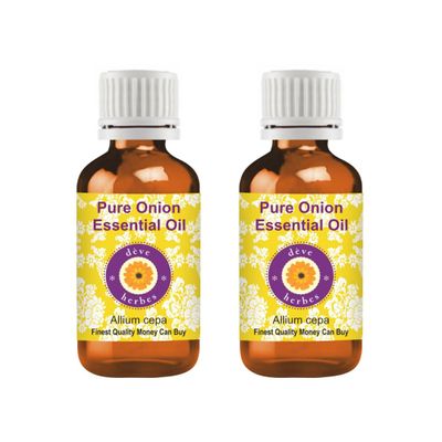dve herbes Onion Essential Oil (Allium cepa) Pure | Non-Sticky | Non-Greasy | Lightweight | Men & Women | All Skin Types | Steam Distilled 5ml X 2 (0.33 oz)