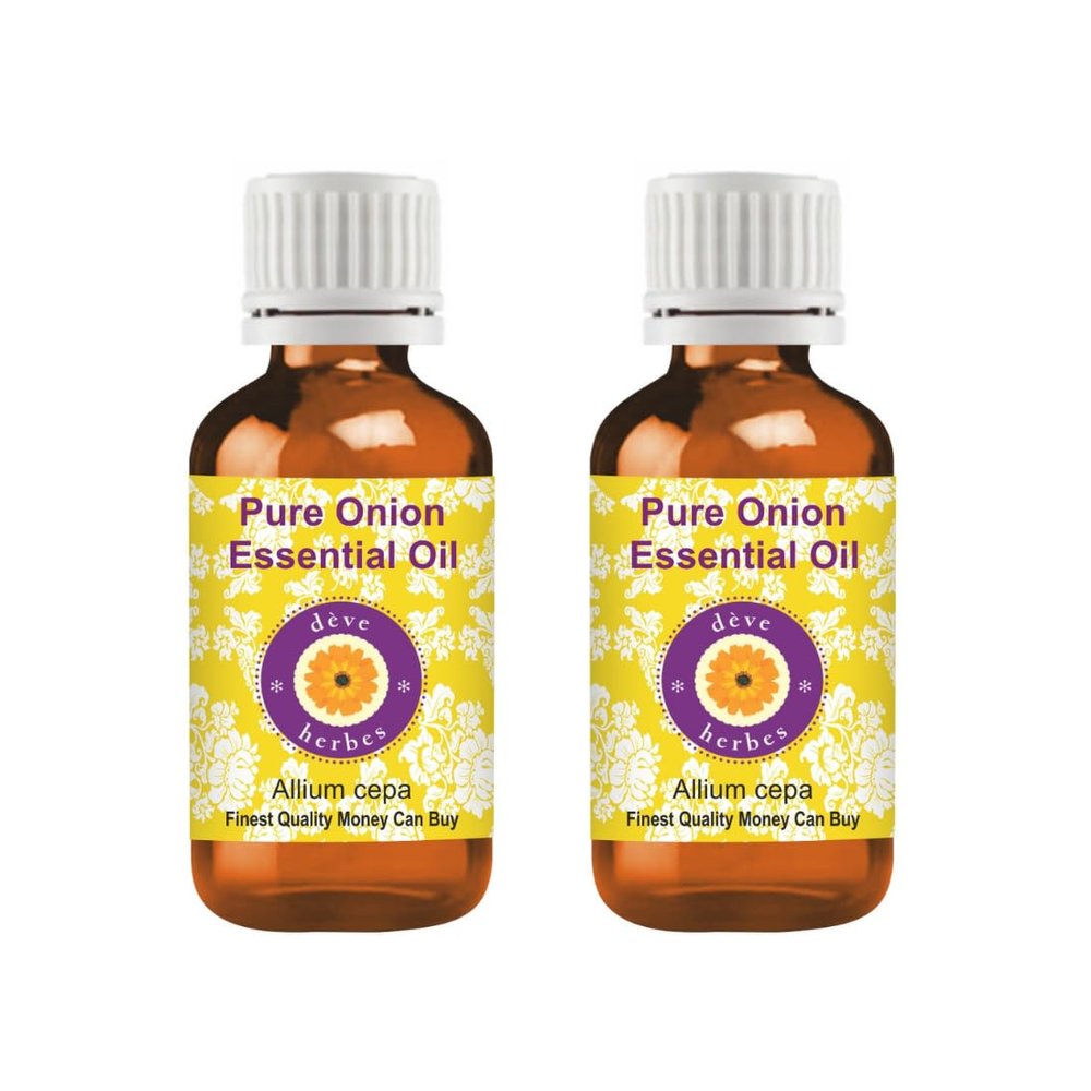 dve herbes Onion Essential Oil (Allium cepa) Pure | Non-Sticky | Non-Greasy | Lightweight | Men & Women | All Skin Types | Steam Distilled 5ml X 2 (0.33 oz)