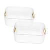 ABOOFAN 2pcs Plastic Makeup Storage Case Countertop Organizer Small Makeup Box for Desktop Beauty Organizer view 1