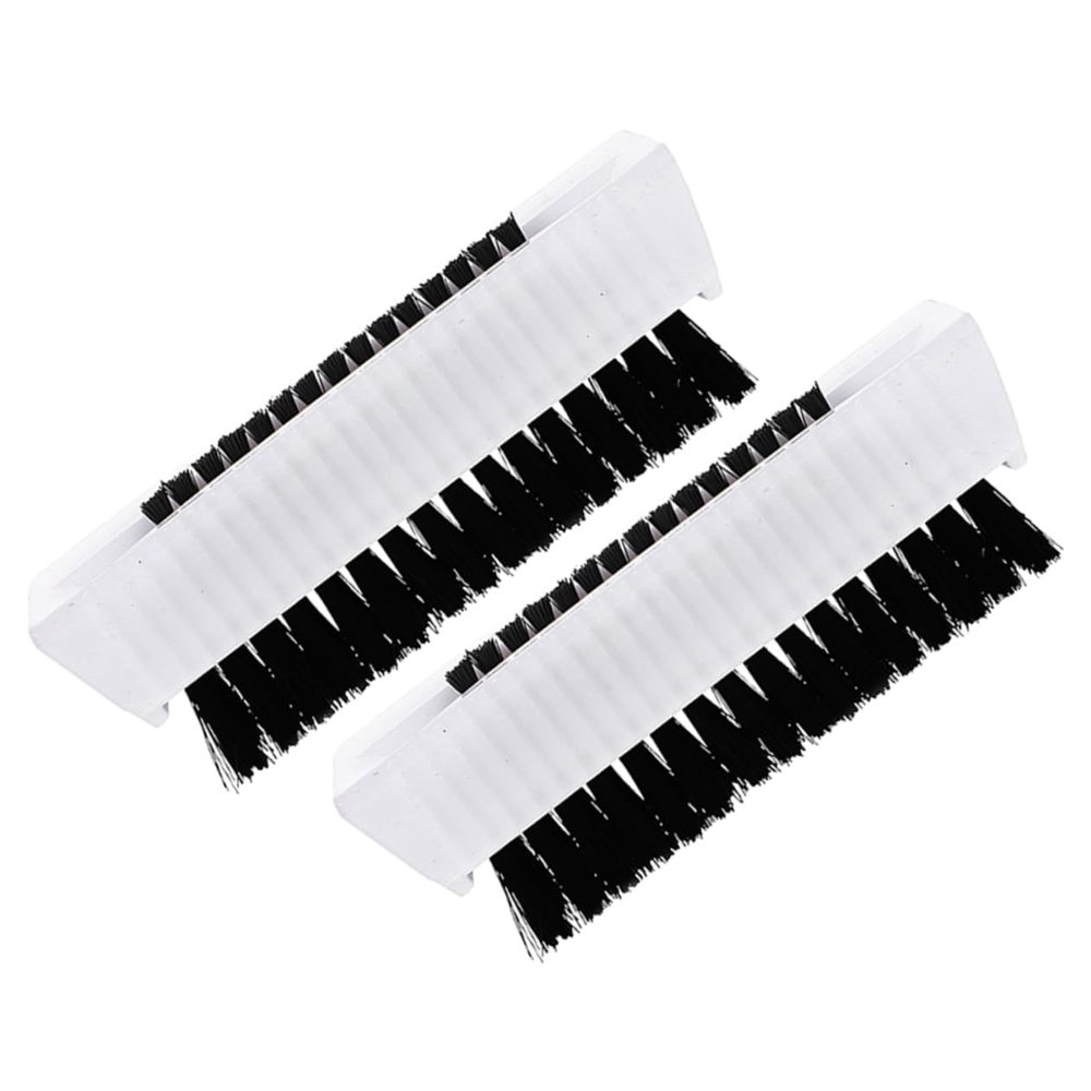 NULYLU 2pcs Double-sided Nail Brush for Cleaning Fingernails and Toenails Soft Bristles for Daily Use Portable Hand Scrub Brush for Manicure and Pedicure and High-temperature Resistant