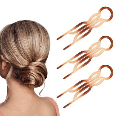 3Pcs Hair Pin for Women, Prestige French HairPin, Strong Durable Pins for Fine, Thick & Long Hair, Hairs Styling Accessories for Christmas Gift Party Valentine's DayBrown