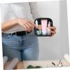 WOFASHPURET Clear Mini Makeup Pouch for Women Compact Zipper Storage Bag for Travel Skincare and Electronics Sturdy and Protective Organizer Clear Front for Easy Access view 4