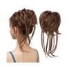 ZHONGCHENGWU Hair Buns, Synthetic Elastic Messy Bun Hairpieces Curly Scrunchie Black Blonde Brown Chignon Band Updo Donut For Women Fake Hair Hairpieces For Women(Light Brown) view 1