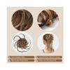 ZHONGCHENGWU Hair Buns, Synthetic Elastic Messy Bun Hairpieces Curly Scrunchie Black Blonde Brown Chignon Band Updo Donut For Women Fake Hair Hairpieces For Women(Light Brown) view 2