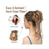 ZHONGCHENGWU Hair Buns, Synthetic Elastic Messy Bun Hairpieces Curly Scrunchie Black Blonde Brown Chignon Band Updo Donut For Women Fake Hair Hairpieces For Women(Light Brown) view 3