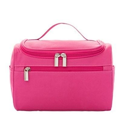 AFPSDLFJDLS Zipper Makeup Bag Travel Polyester Male Wash Kit Organizer Makeup Pouch Portable Women Hanging Toiletry Bag for Mens(C)