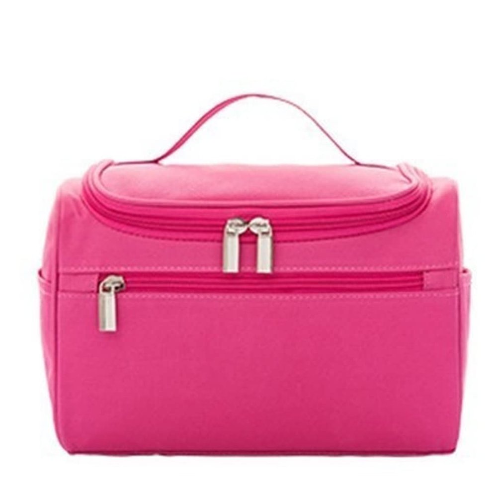 AFPSDLFJDLS Zipper Makeup Bag Travel Polyester Male Wash Kit Organizer Makeup Pouch Portable Women Hanging Toiletry Bag for Mens(C)