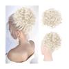 ZHONGCHENGWU Hair Buns, High Temperature Silk Hair Bag - Elastic Flower Pocket for Wig & Hair Storage Hairpieces For Women(White) view 1