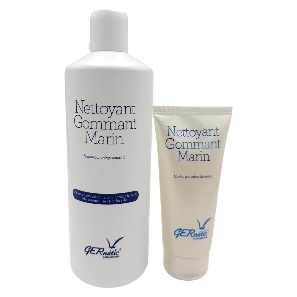 Gernetic Nettoyant Gommant Marin Exfoliating & Cleansing Gel 16.9 Ounce and 3.0 Ounce DUO