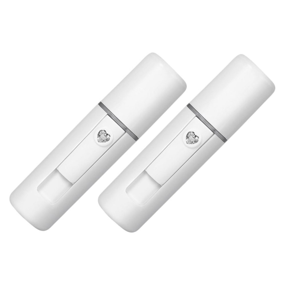 DECOMELODY Nano Facial Steamer 2Pcs Portable Face Mist Sprayer USB Rechargeable Hydrating Mister for Women for Daily Skincare and Makeup Application