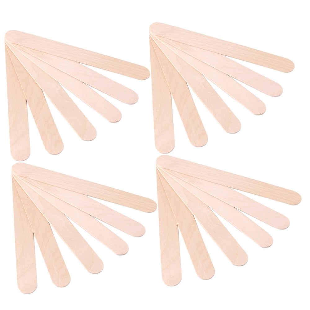 BELLIFFY 200pcs Portable Wax Applicators Multi-Function Hair Removal Tools User-Friendly Wax Spatulas for Safe and Efficient Body Waxing for Home Use