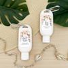Personalized Sunscreen with Carabiner SPF 30, Custom Sunscreen for Wedding Favors, Party Favors, Garden Wedding, Pink Rose Favor, Bridal Shower Favors, Bachelorette Gift (Set of 12) view 2