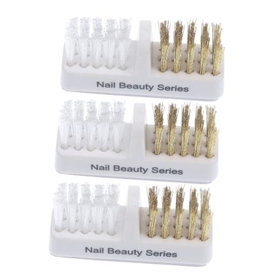 Ipetboom 3pcs Copper Wire Brush Nail Drill Bits Cleaning Tool for Nail Salons Home Use Essential Polishing Cleaner for Manicure Pedicure