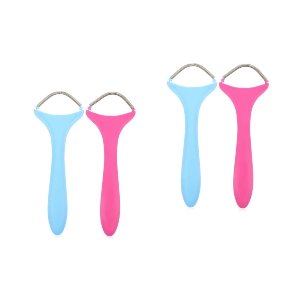 BELLIFFY 4pcs Facial Hair Removal Epilator Manual Threading Tool for Women Portable Spring Hair Remover for Lip Chin and Cheeks Travel-Friendly Design