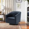 YuanDesign Midnight Blue Base Swivel Chair view 1