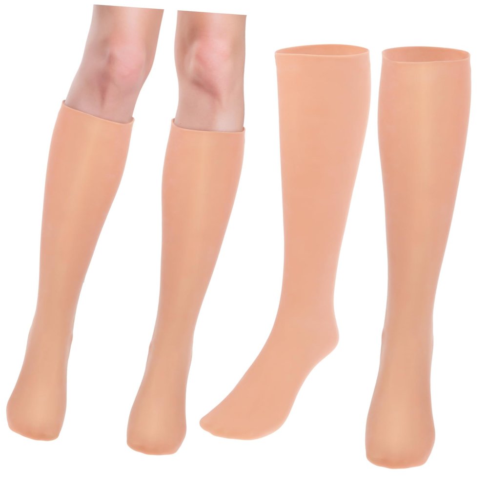 VALICLUD 1pair Long Moisturizing Socks for Feet and Calves Skin-Friendly Care Socks for Dry Cracked Heels Elastic Softening and Repairing Exfoliating Foot Covers