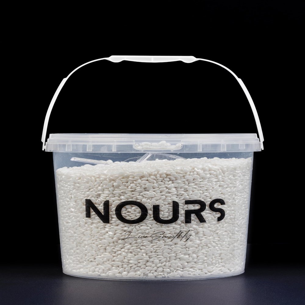 Nours White Wax Beads for Professional Hair Removal, 10 pounds