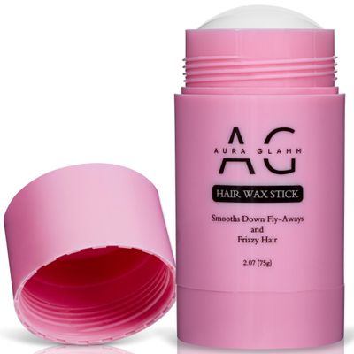 AURAGLAMM Hair Wax Stick, Hair Slick Back Stick for Women and Kids, Anti-Frizz and Fly Away Hair Tamer, Hair Finishing Slick Stick for Flyaways, All Day Hold Styling Product for Smoothing Hair Strands
