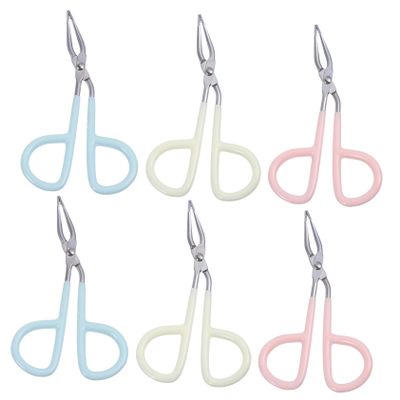 WEKADRIN 6pcs Elegant Eyebrow Clip Scissors Stainless Steel Tweezers for Women Hair Accessories Shaving Eyebrow Plucker Shaping Tool