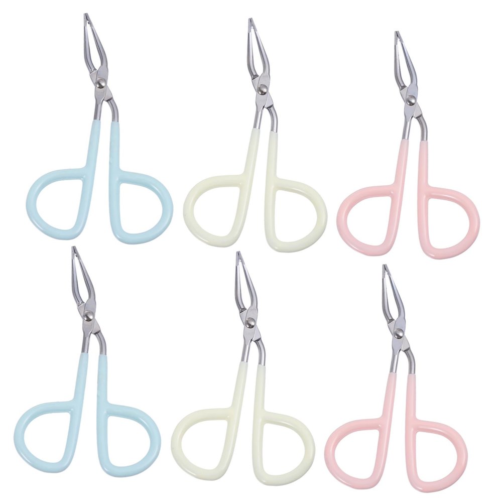 WEKADRIN 6pcs Elegant Eyebrow Clip Scissors Stainless Steel Tweezers for Women Hair Accessories Shaving Eyebrow Plucker Shaping Tool