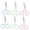 WEKADRIN 6pcs Elegant Eyebrow Clip Scissors Stainless Steel Tweezers for Women Hair Accessories Shaving Eyebrow Plucker Shaping Tool view 1