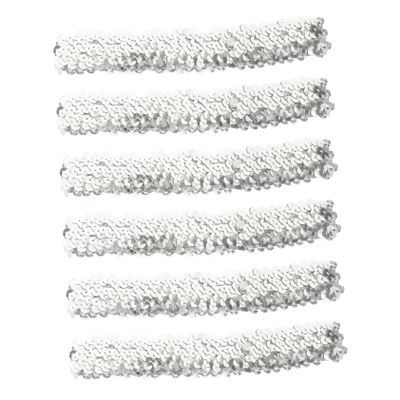 GALPADA 12pcs Sequin Headbands for Women Elastic Stretch Sparkly Hairbands for Dance Parties and Sports Teams Dazzling Silver Glitter Hair Accessories