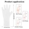 Classicseali UV Hand Gloves for Nails,Short Style Gloves for Nails UV Light,Professional Fingerless UPF 50+ Ultraviolet Protection Glove for Home,Salon Use, Nail Art Accessories, White view 2