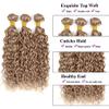 28 30 32 inch #22 Human Hair Bundles Blonde Water Wave Bundle Ash Blonde Human Hair Bundles #22 Wet and Wavy Bundle view 3