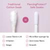 Piercing Care Swabs Tips | Reduce Bumps & Irritation Microfiber Sponge Tips + No lint For Faster Recovery (100 count) PiercingProtect view 2