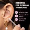 Piercing Care Swabs Tips | Reduce Bumps & Irritation Microfiber Sponge Tips + No lint For Faster Recovery (100 count) PiercingProtect view 3