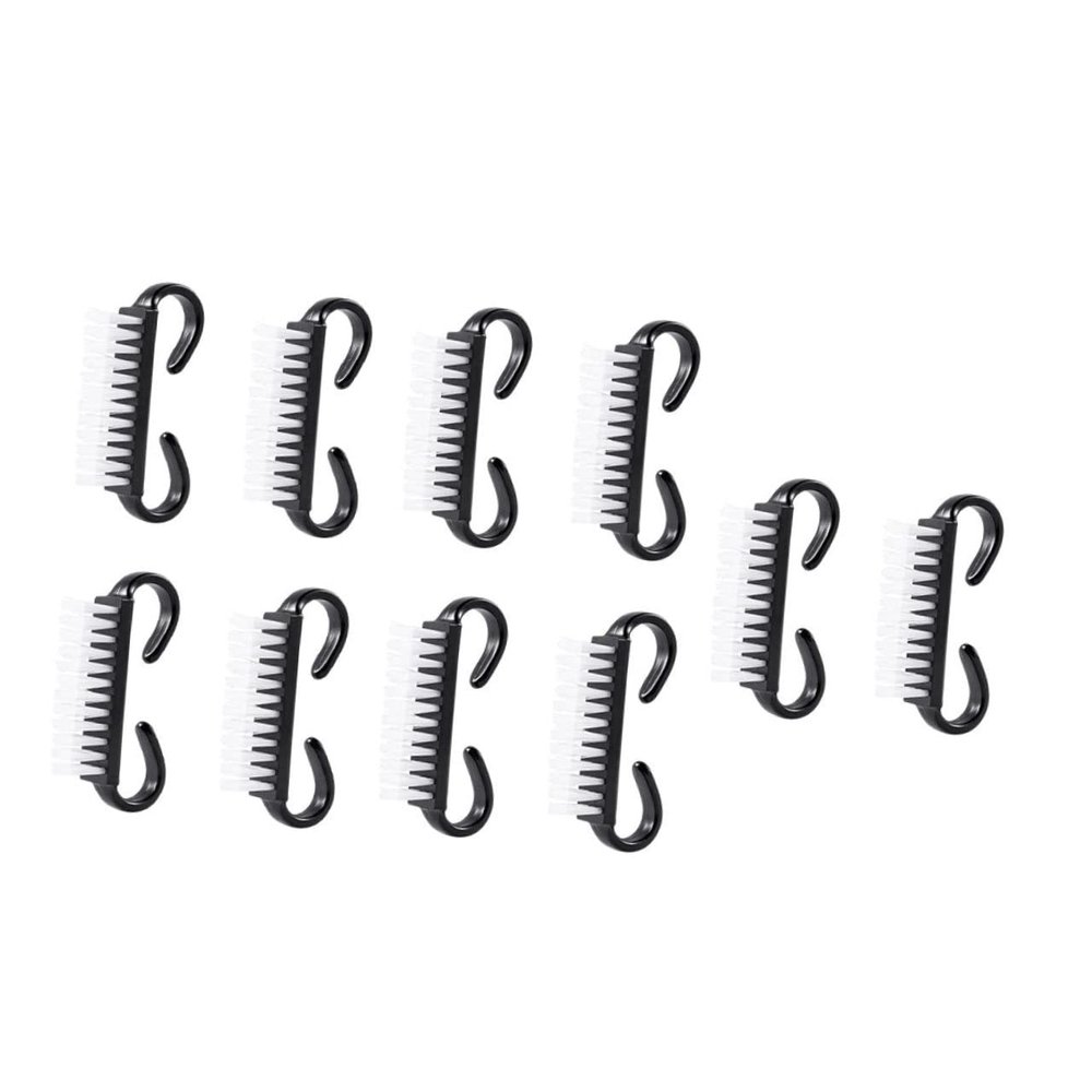 GALPADA 10pcs Horn Brush Nail Art Tool French Tip Nails Press Toenails Cleaning