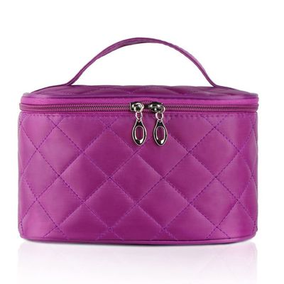 AFPSDLFJDLS Women Travel Cosmetic Lattice Zipper Men Makeup Bags Organizer Beauty Toiletry Bag Wash Make Up Kits Case(D)